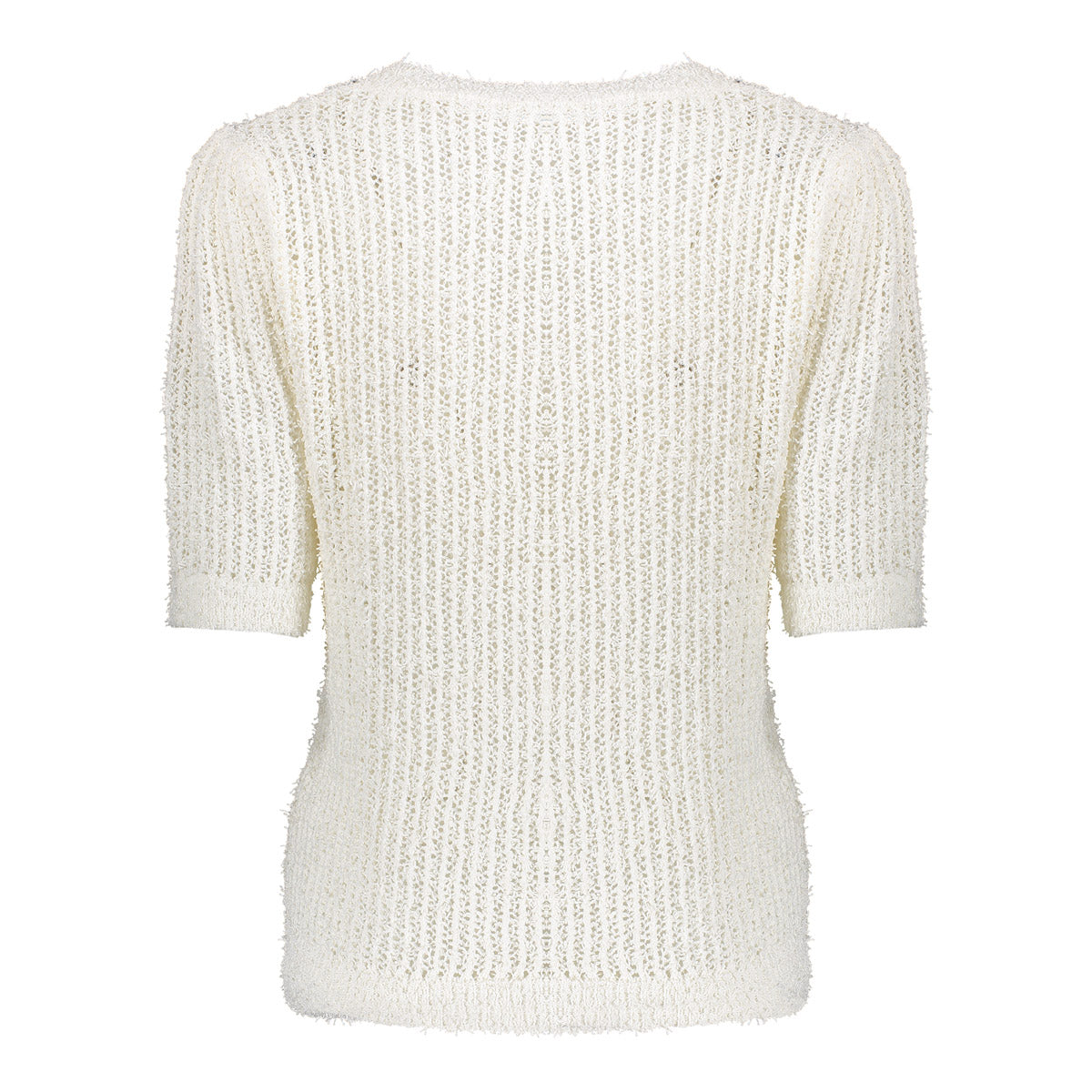 Geisha Fashion Damen Rippstricktop mit kurzen Ärmeln