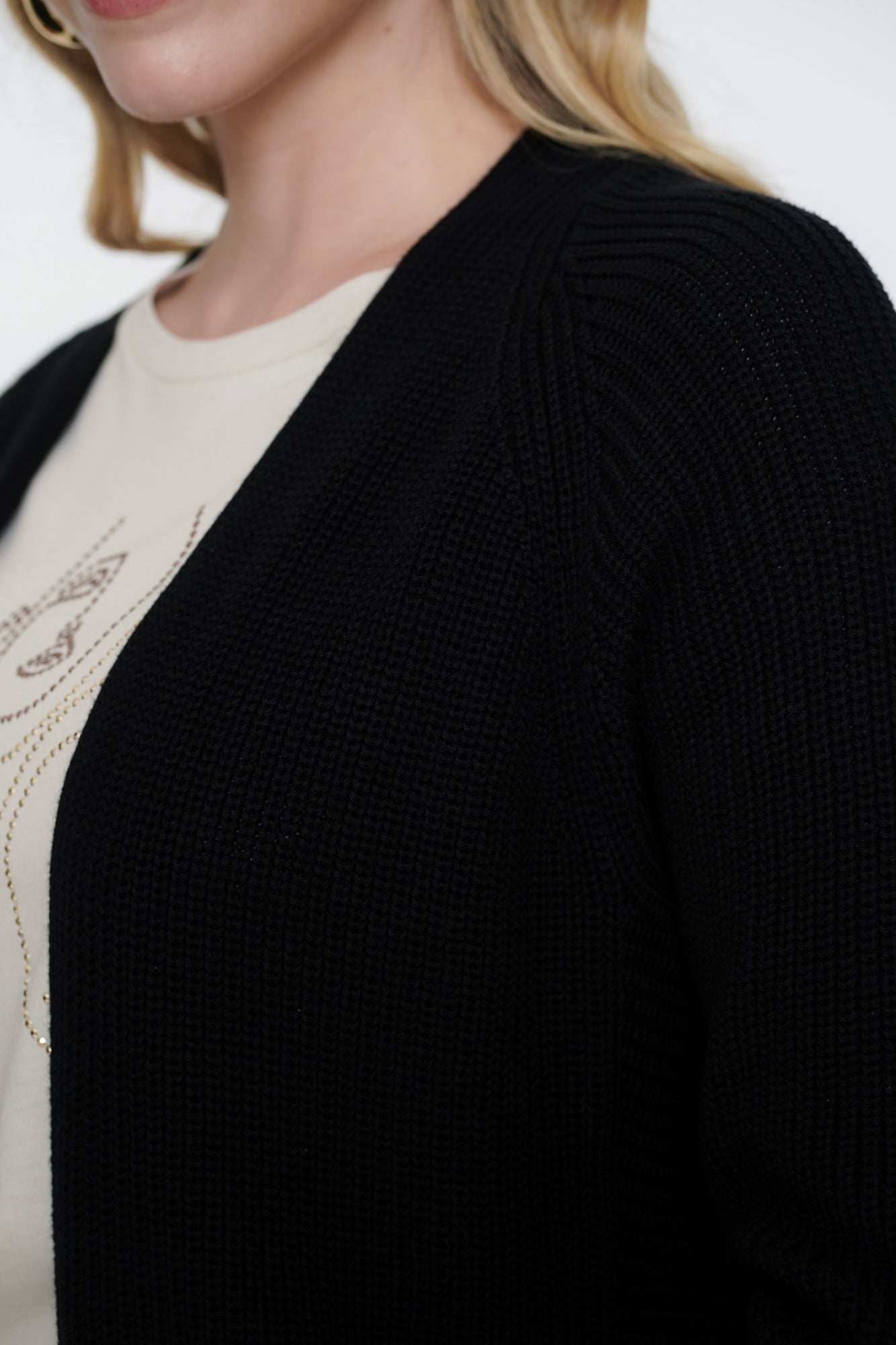 Geisha Fashion einfarbige Strickjacke