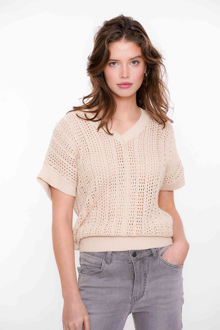 Geisha Fashion Damen Strick-Spencer mit Lurex