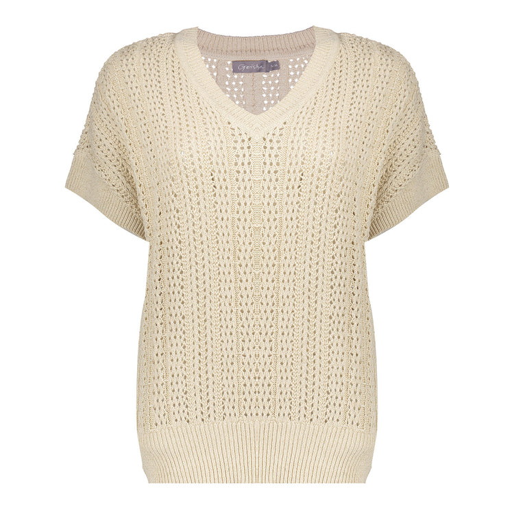 Geisha Fashion Damen Strick-Spencer mit Lurex
