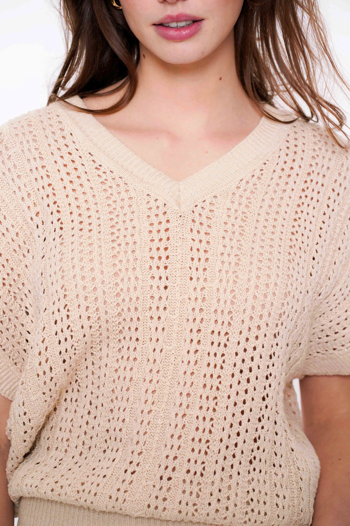 Geisha Fashion Damen Strick-Spencer mit Lurex