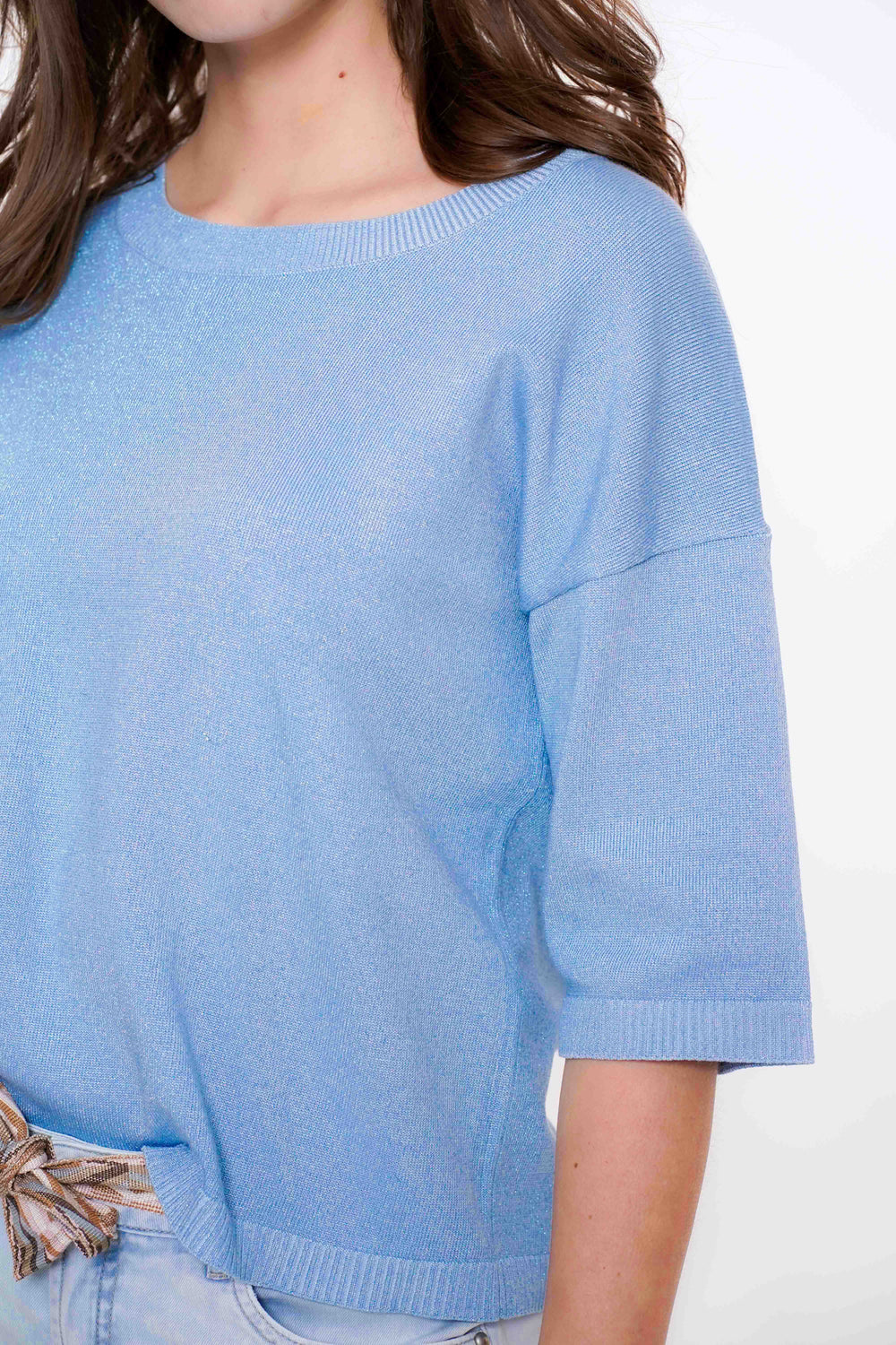Geisha Fashion Damen Strickpullover mit Lurex