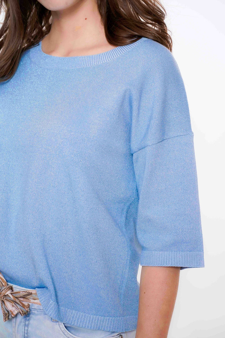 Geisha Fashion Damen Strickpullover mit Lurex