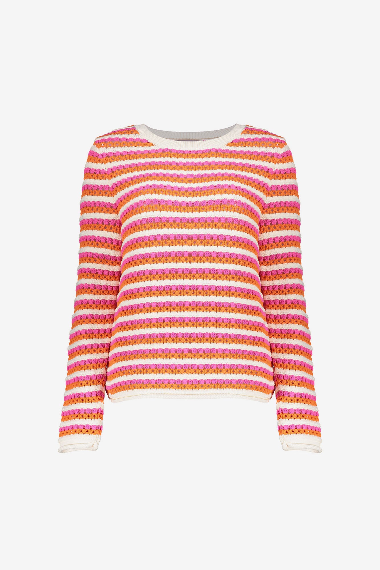 Geisha Fashion Damen Ajour Pullover mit Streifen
