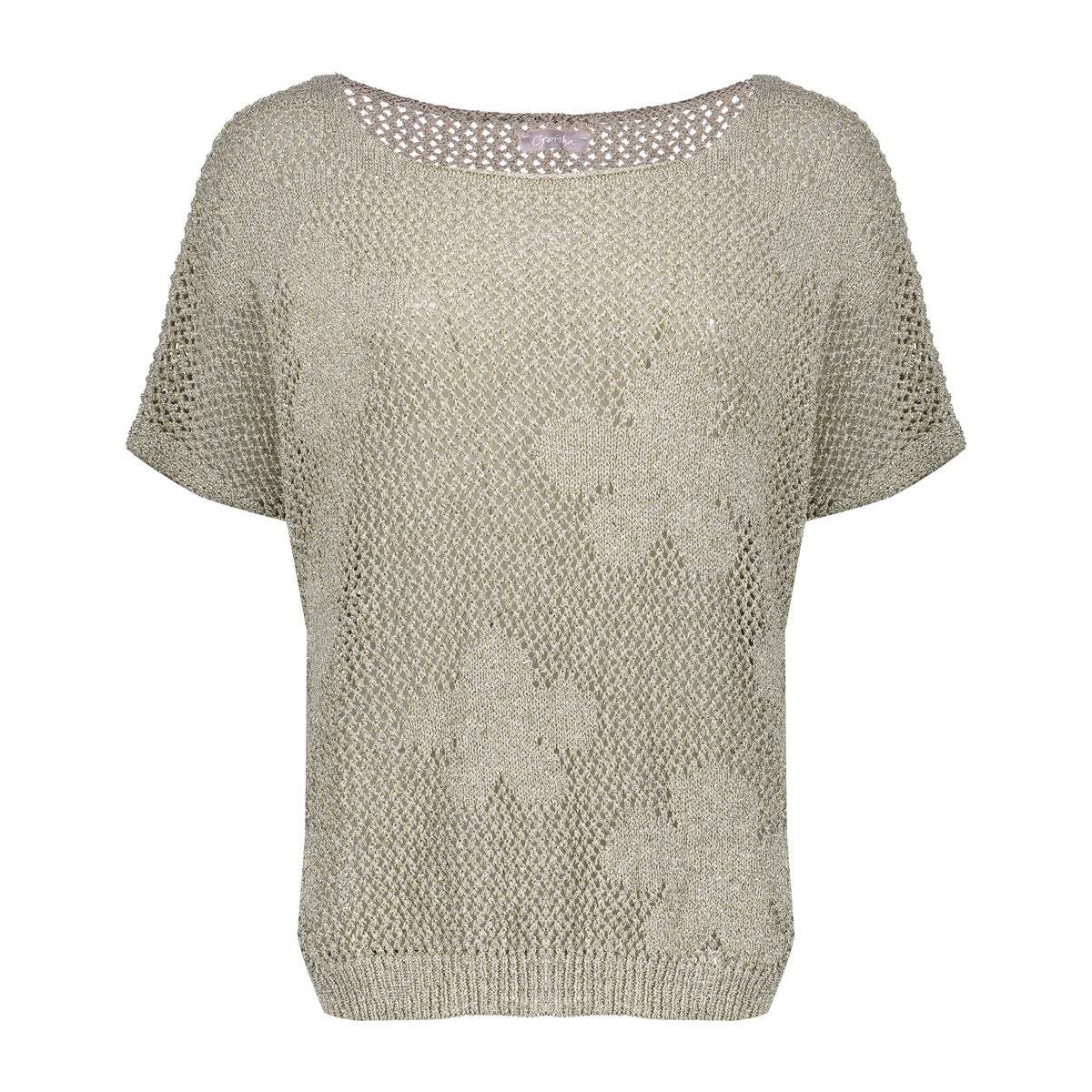 Geisha Fashion Damen Häkelpullover mit Blumenmuster