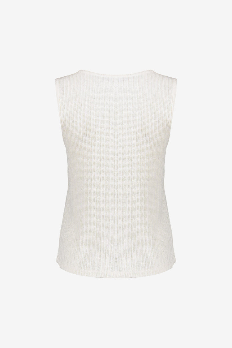 Geisha Fashion Damen Strick-Singlet mit Knöpfen