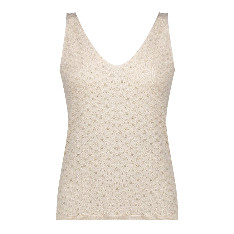 Geisha Fashion Damen Ajour-Top mit Lurex