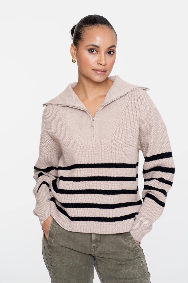 Geisha Damenpullover mit Streifenmuster