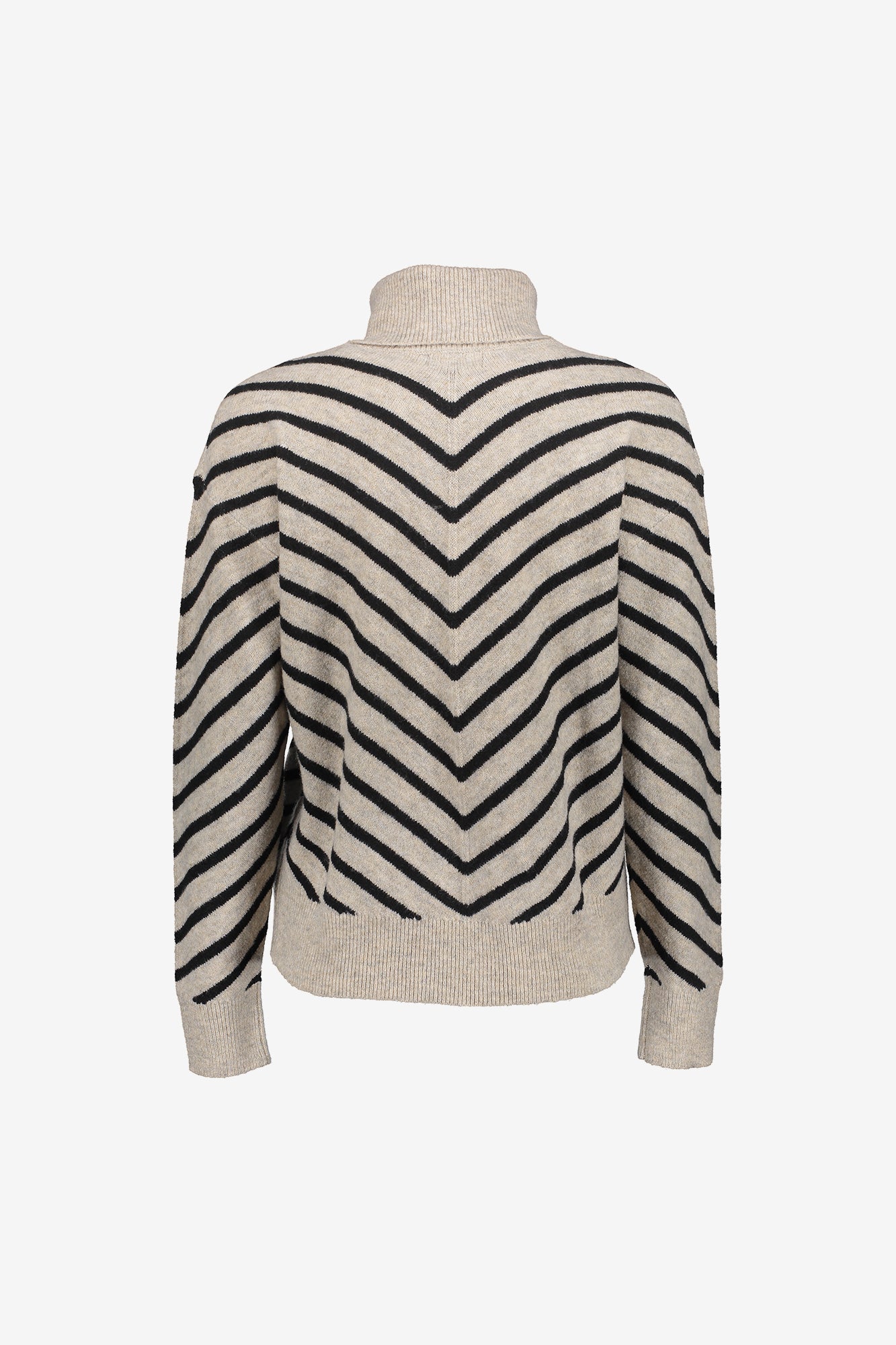 Geisha Damen-Strickjacke mit Stehkragen und Streifenmuster