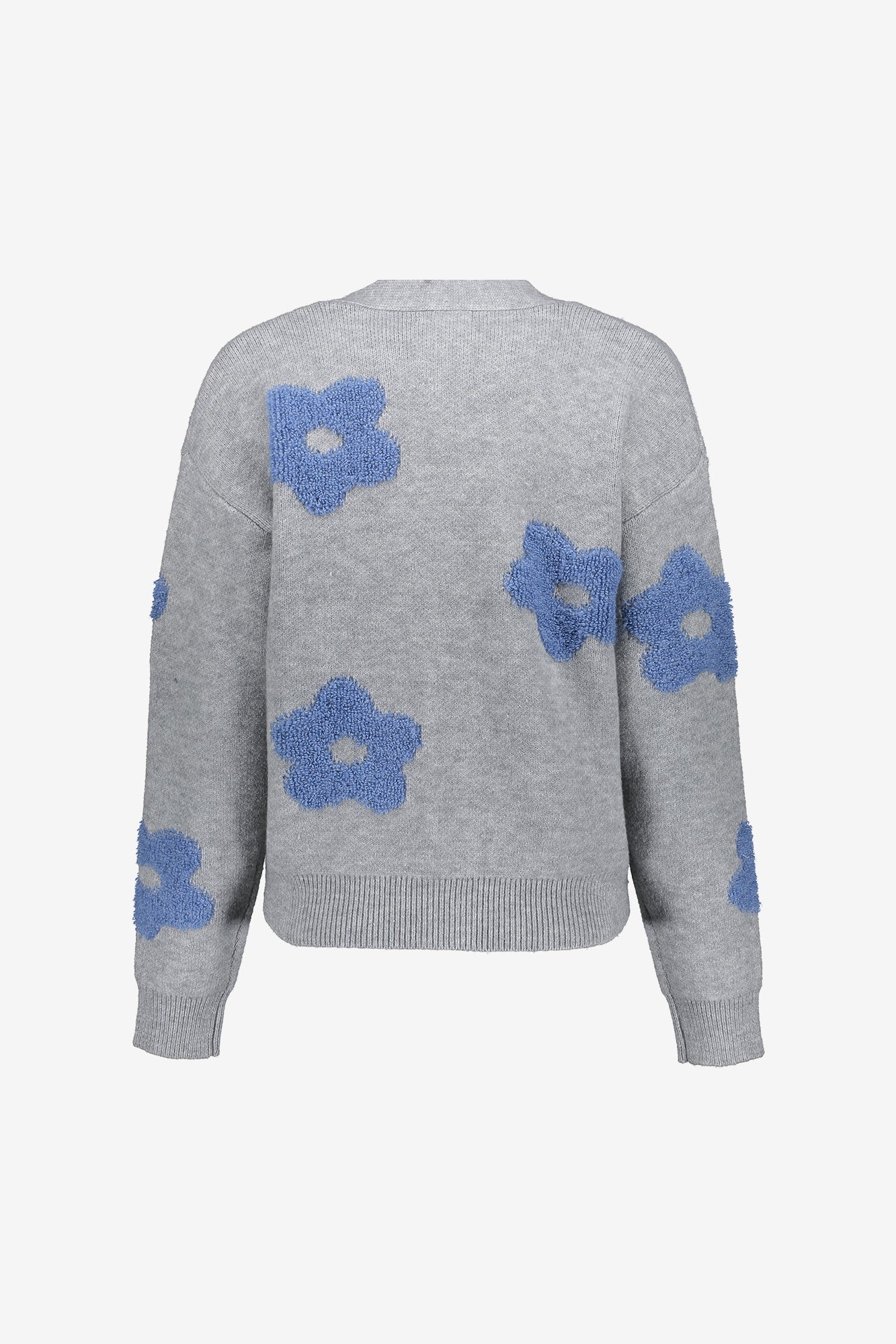 Geisha Damen-Oversized-Strickjacke mit Blumenmotiv