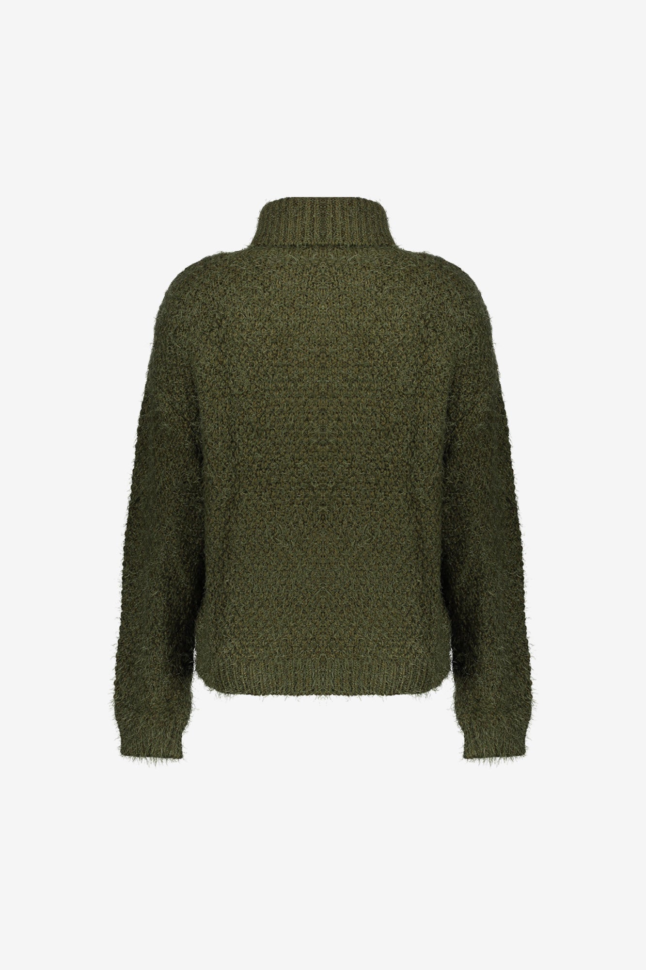 Geisha Damen-Zopfpullover mit Rollkragen