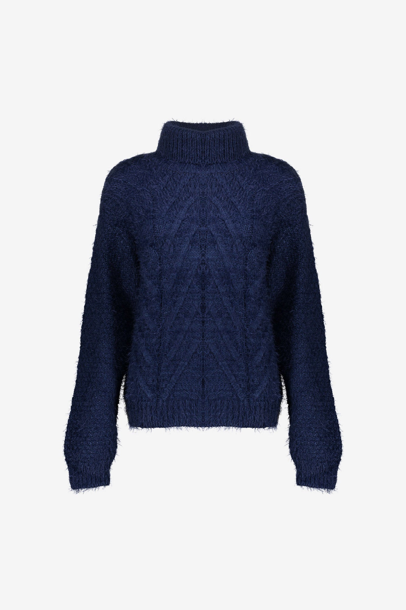 Geisha Damen Zopfpullover mit Turtleneck