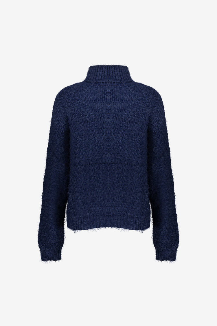 Geisha Damen Zopfpullover mit Turtleneck