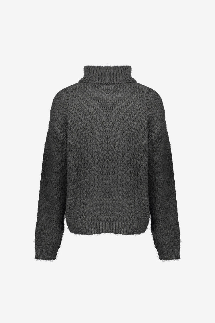 Geisha Damen Pullover aus Zopfstrick mit Rollkragen