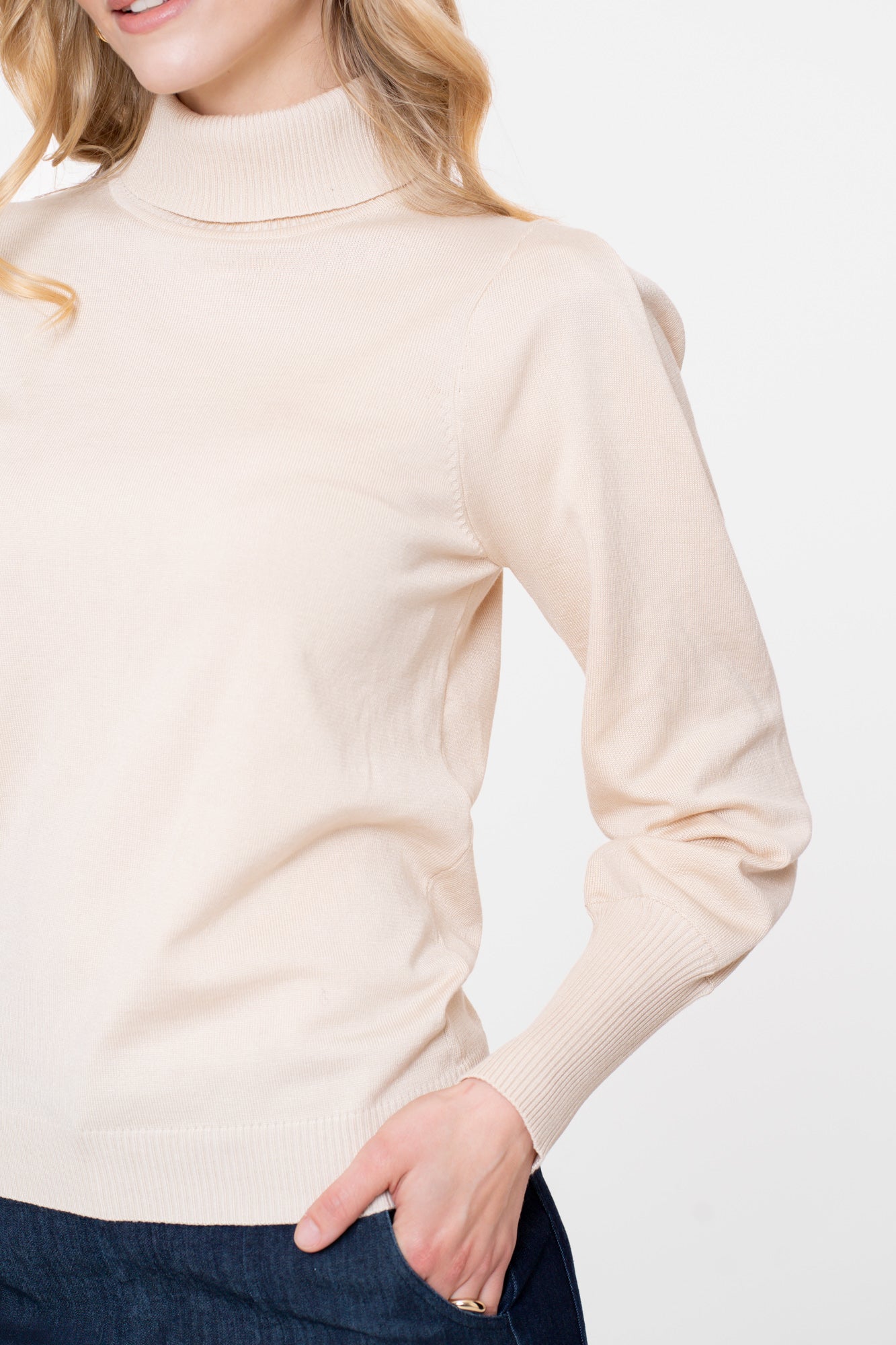 Geisha Damenpullover mit Puffärmeln und Lurex