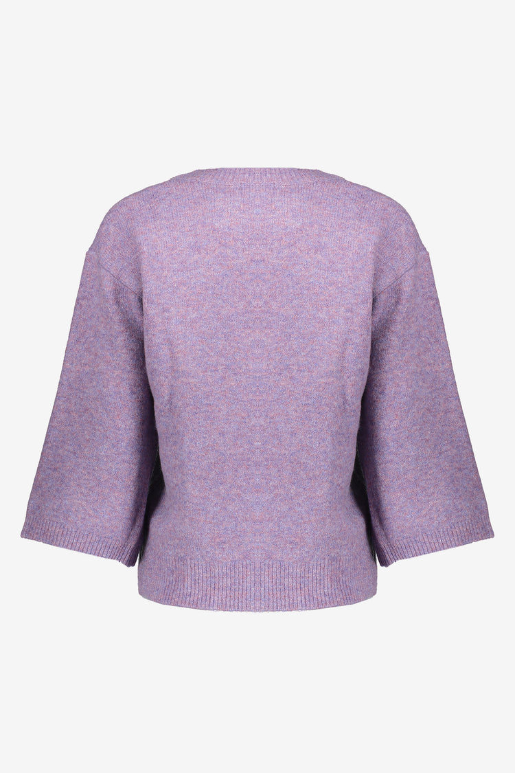 Geisha Damenstrickjacke mit V-Ausschnitt und 3/4 weiten Ärmeln