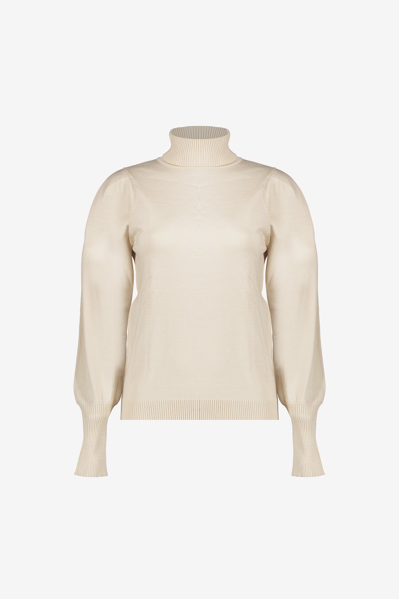 Geisha Damenfigurbetonter Basicpullover mit Puffärmeln