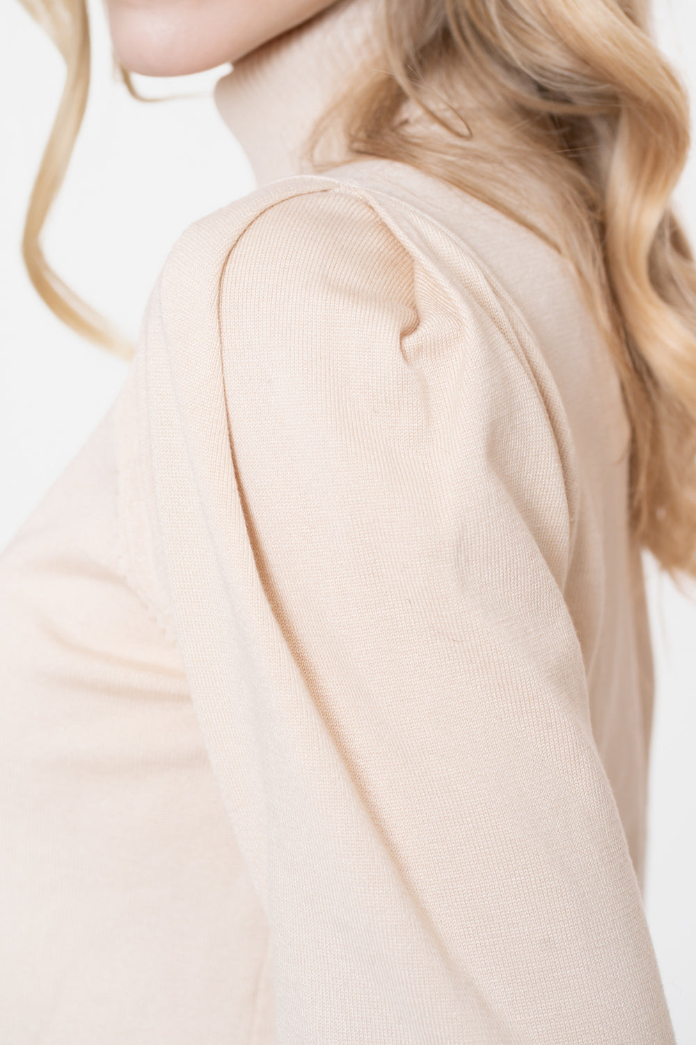 Geisha Damenfigurbetonter Basicpullover mit Puffärmeln