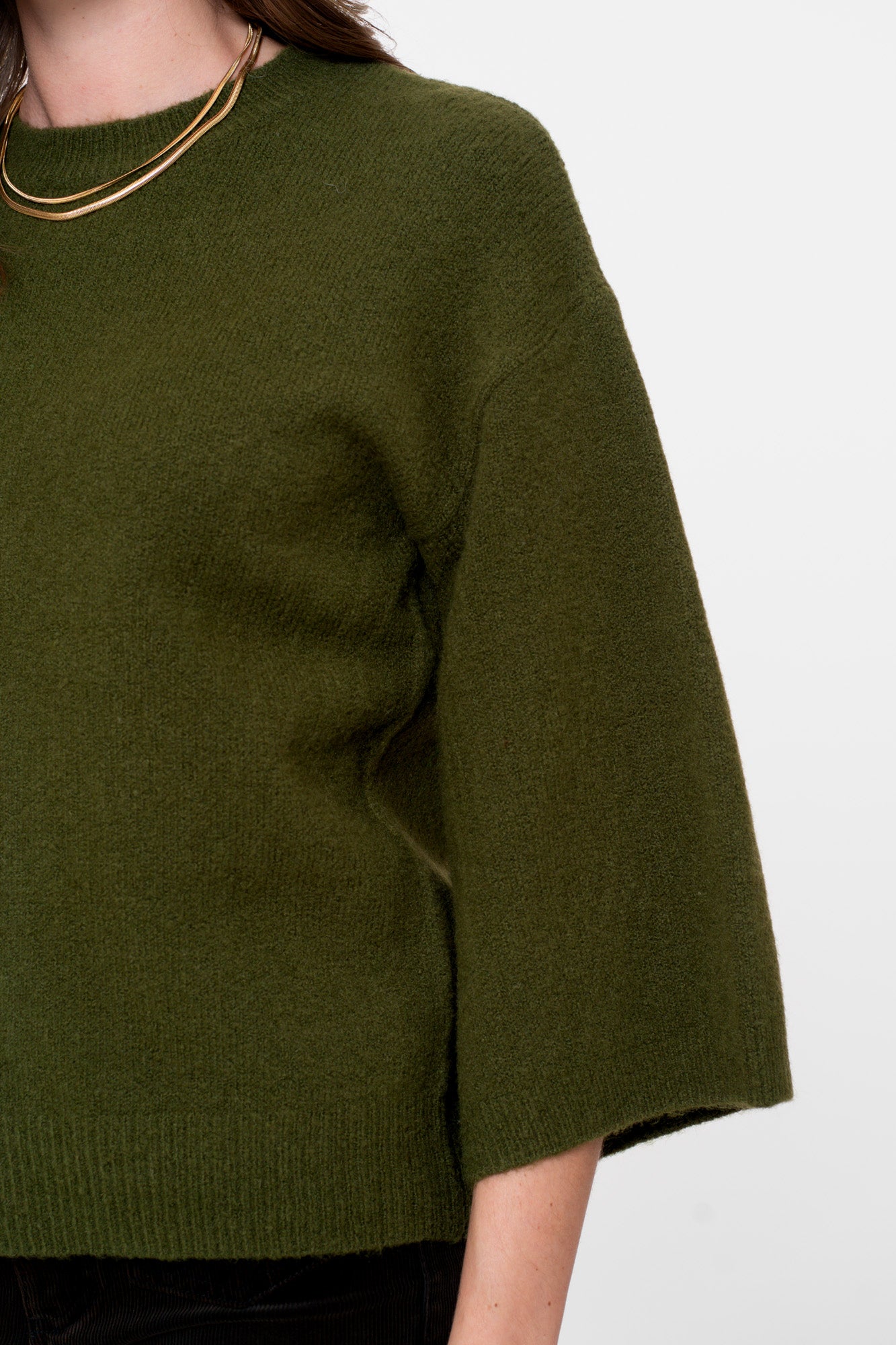 Geisha Damenpullover mit 3/4 weiten Ärmeln