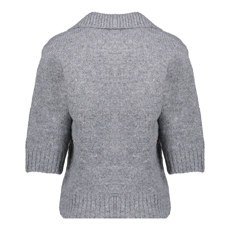 Geisha Damen Pullover mit kurzen Ärmeln und Lurex