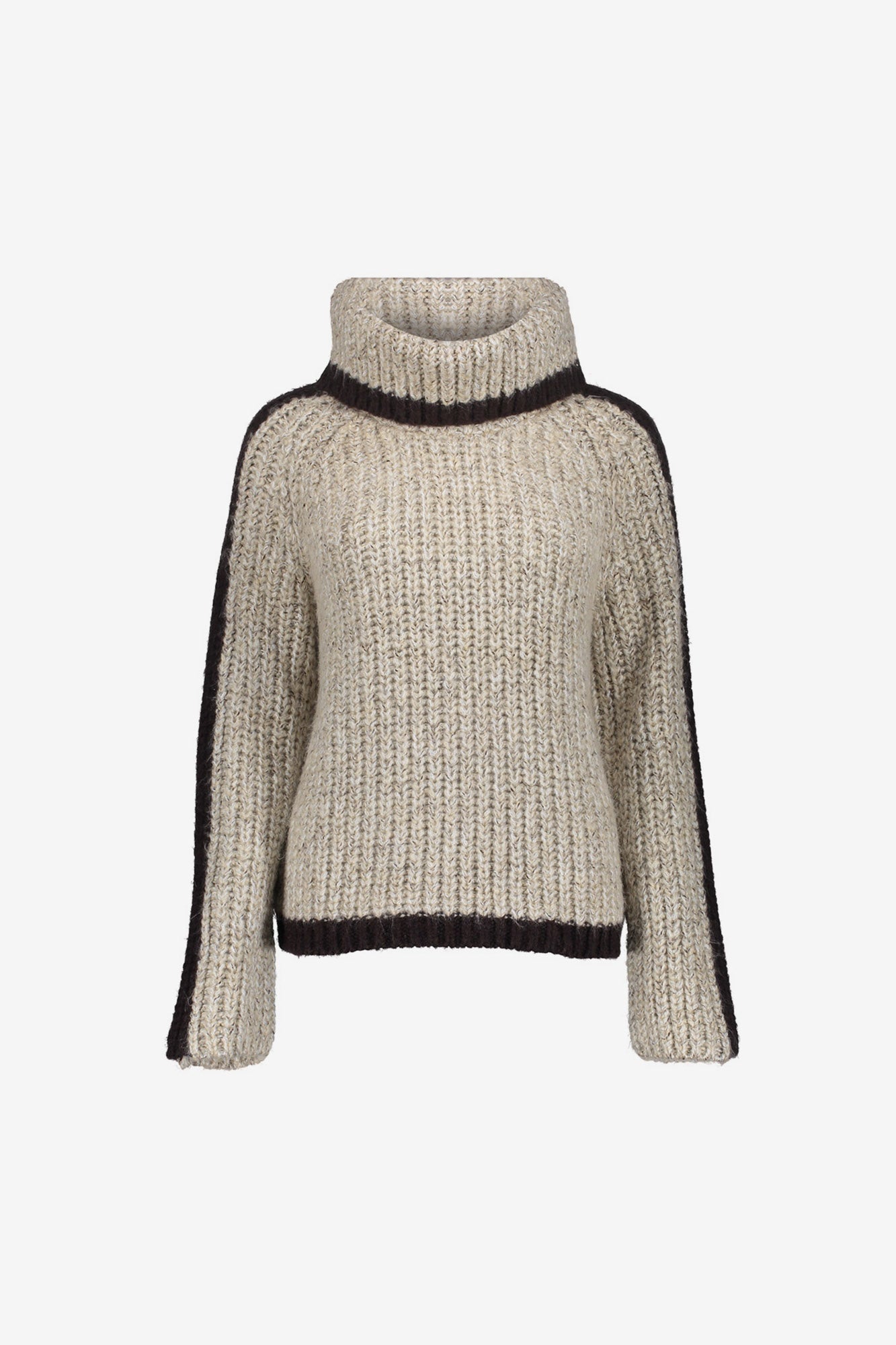 Geisha Damen-Zweifarbiger Zopfpullover