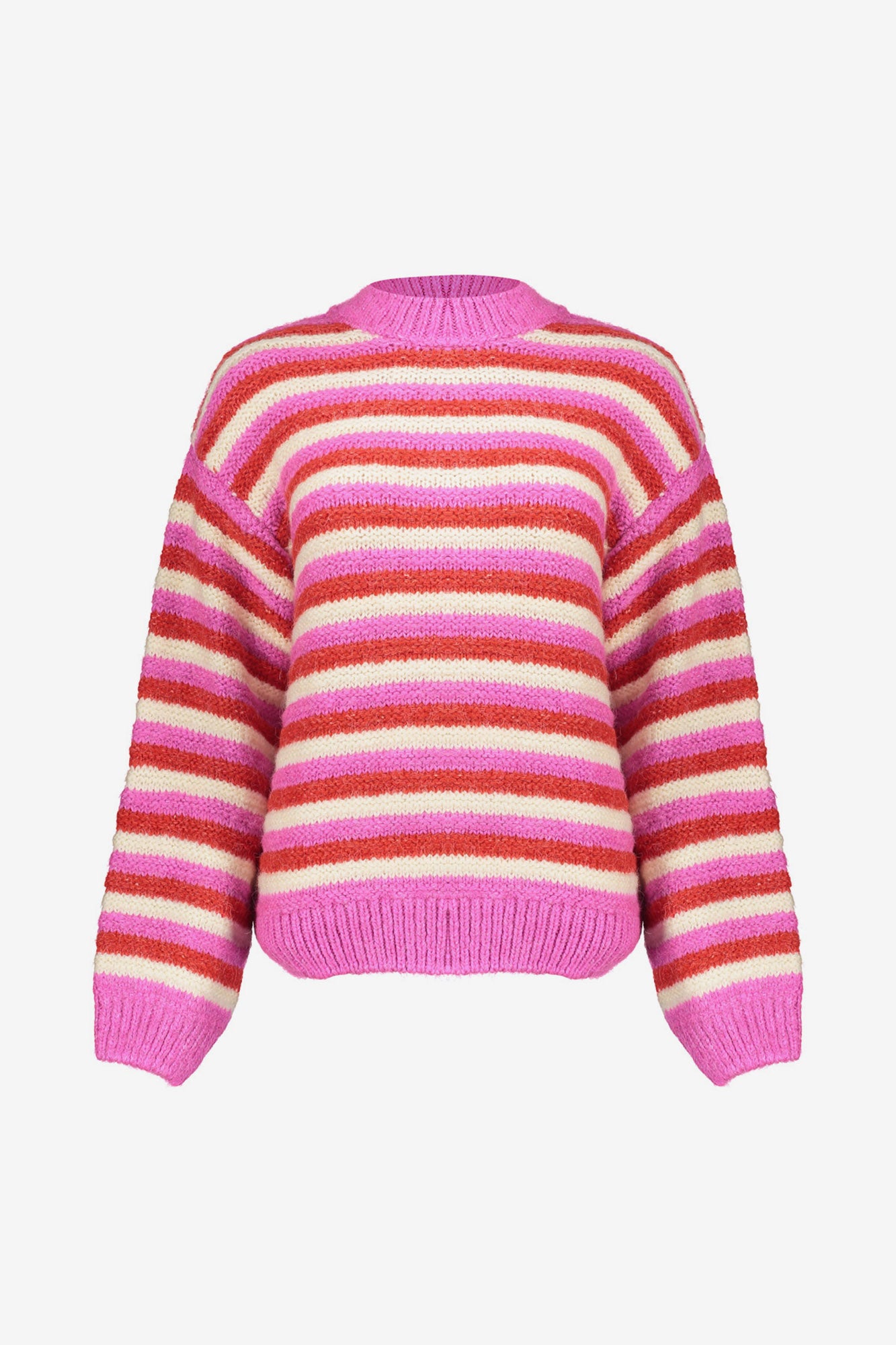 Geisha Damenpullover mit bunten Streifen