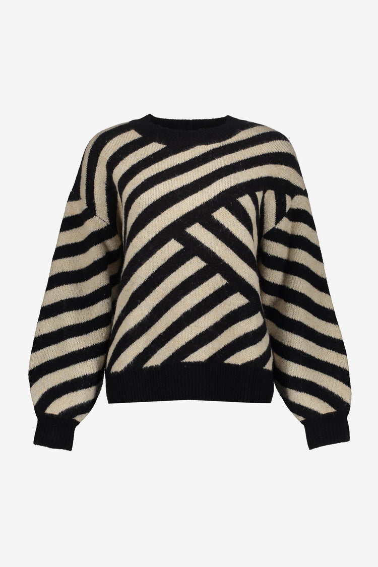 Geisha Damenpullover mit Streifenmuster