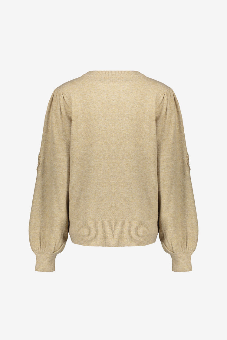 Geisha Damenpullover mit gestickten Blumen