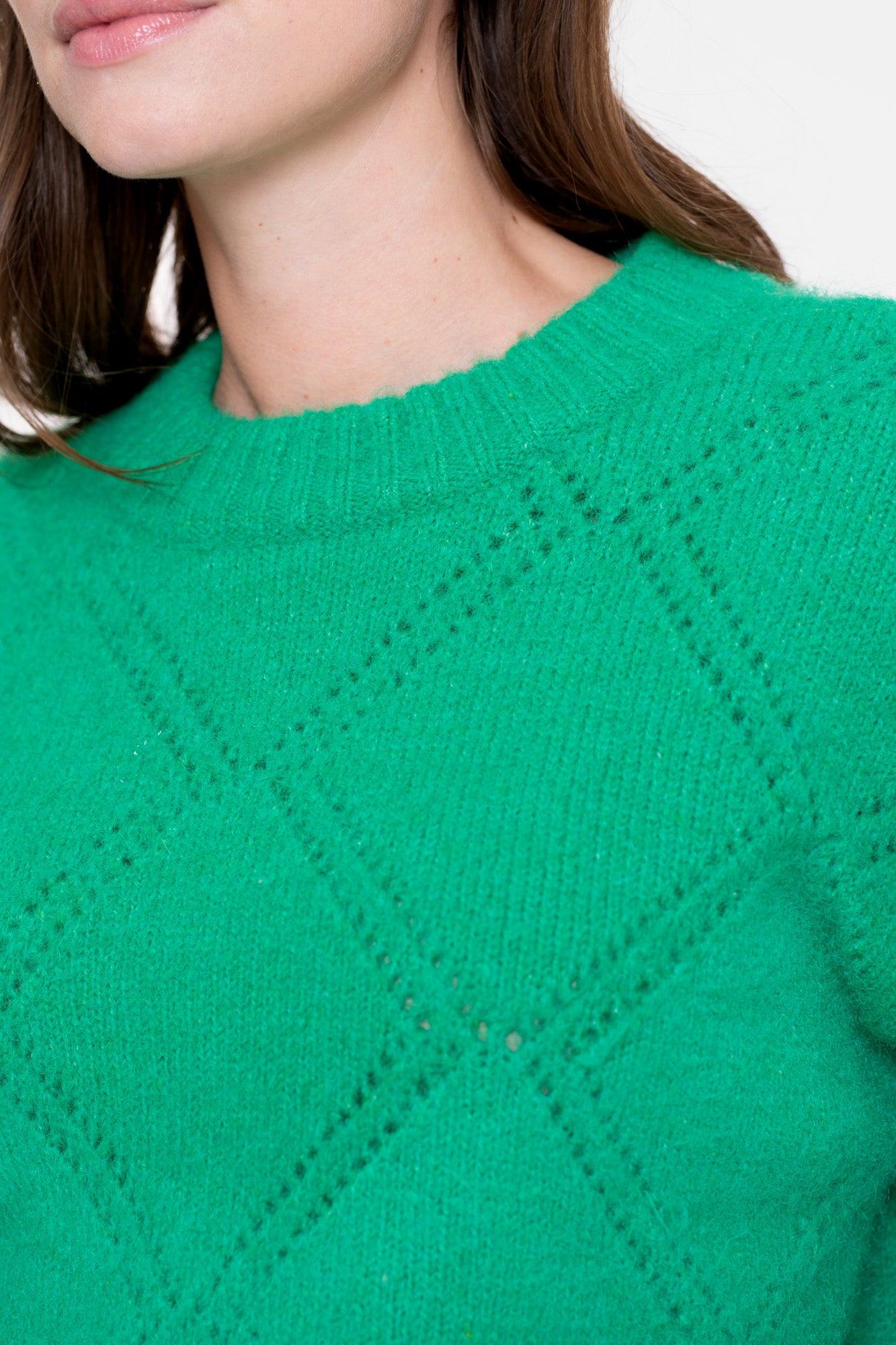 Geisha Damenpullover mit Ajourmuster