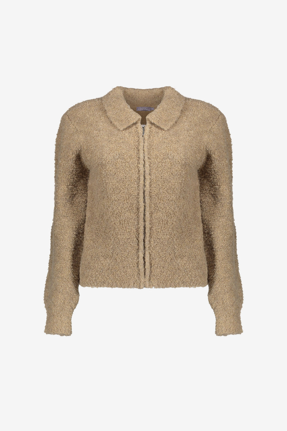 Geisha Damen-Strickjacke in Wolloptik mit Reißverschluss
