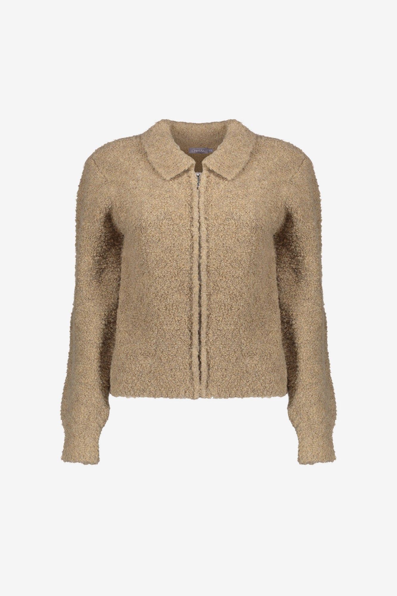 Geisha Damen-Strickjacke in Wolloptik mit Reißverschluss