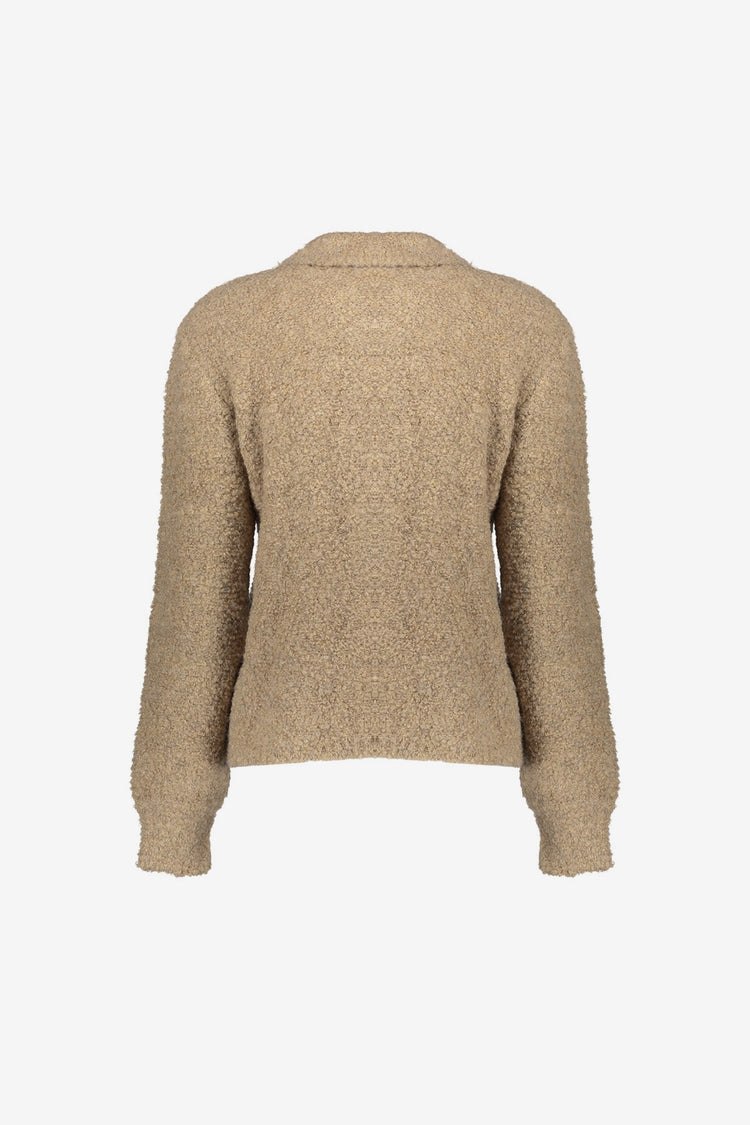 Geisha Damen-Strickjacke in Wolloptik mit Reißverschluss