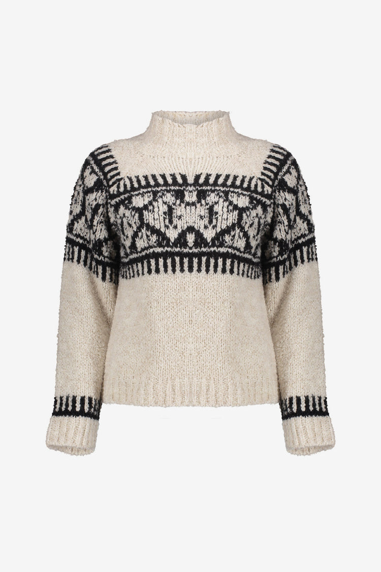 Geisha Damen-Strickpullover mit nordischem Muster