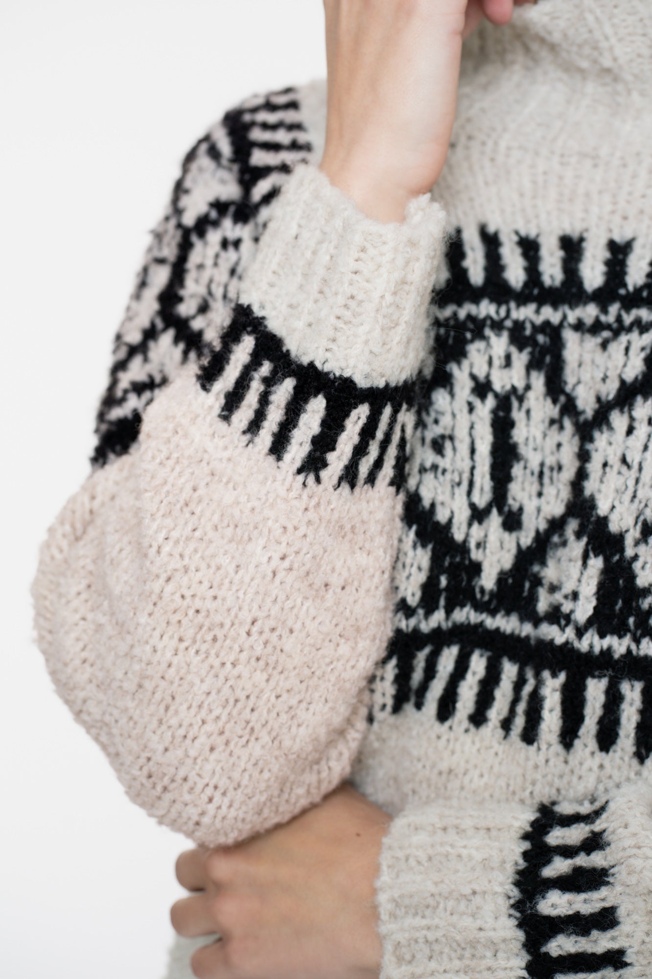 Geisha Damen-Strickpullover mit nordischem Muster