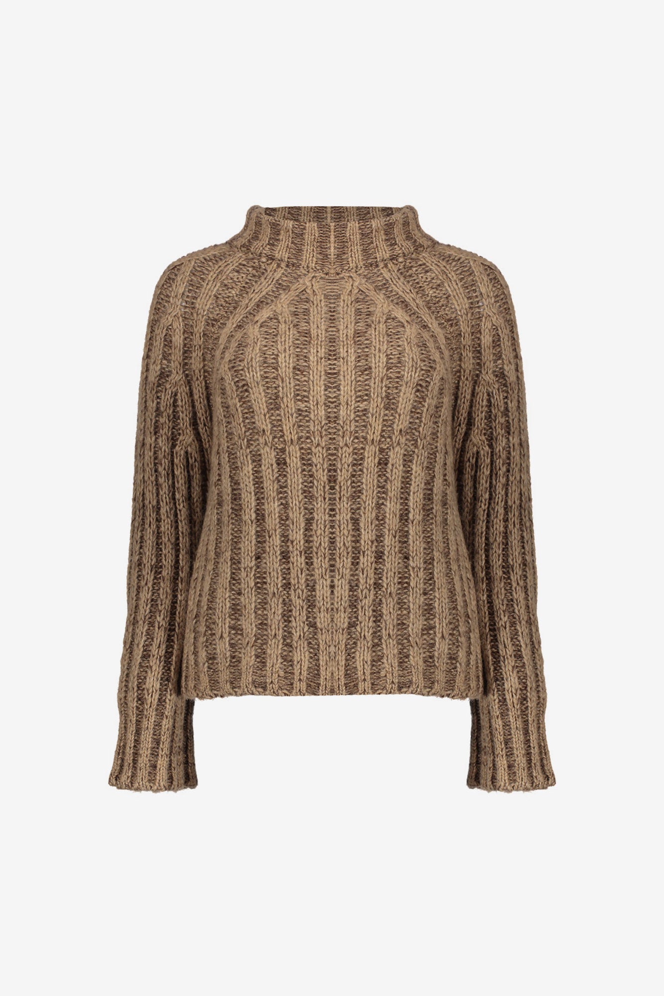 Geisha Damen-Melange-Pullover mit Stehkragen