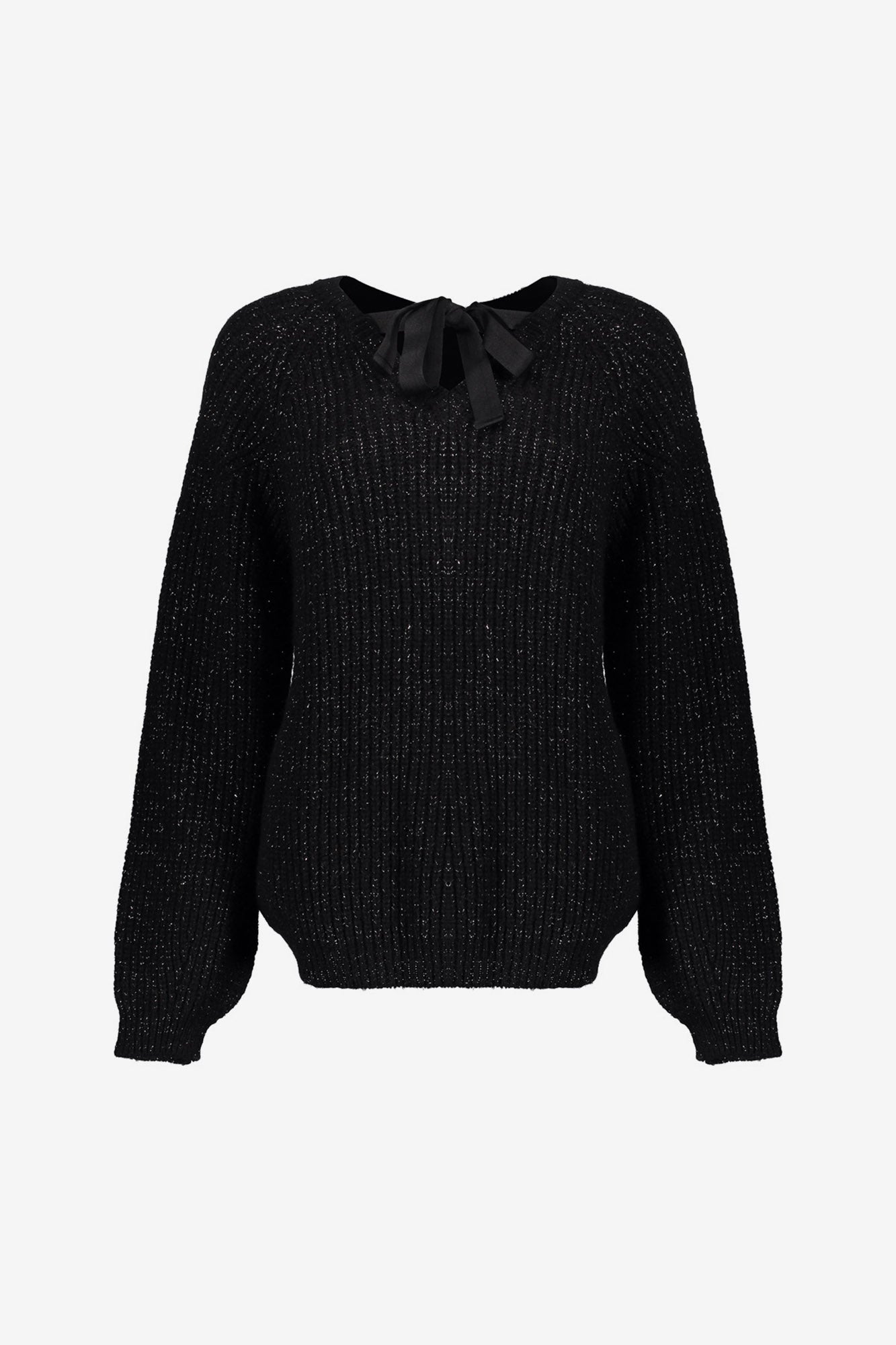 Geisha Damenpullover mit Schleifendetail und Lurex