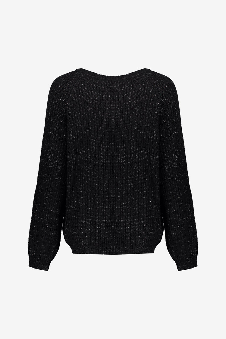 Geisha Damenpullover mit Schleifendetail und Lurex