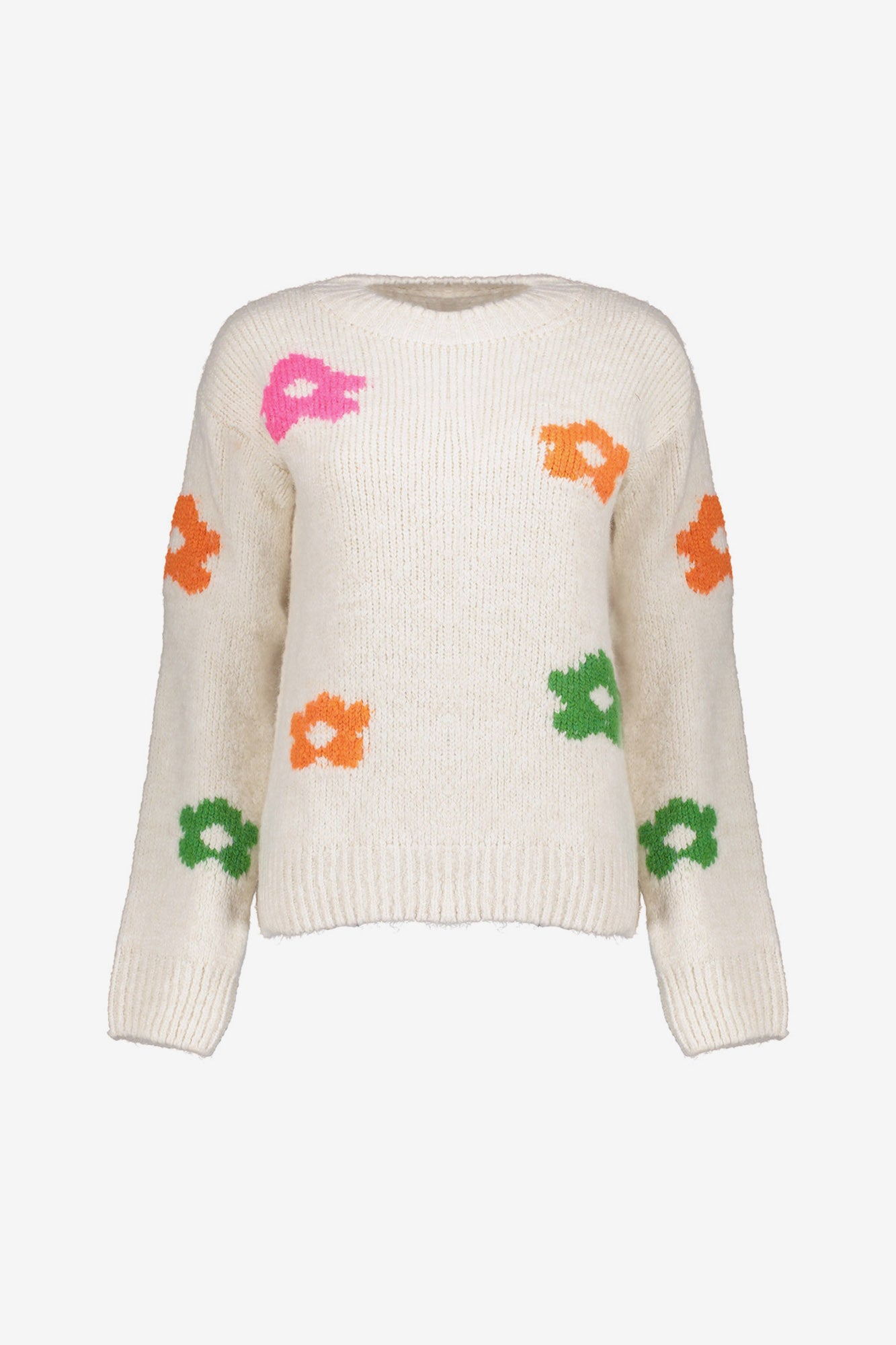 Geisha Damenpullover mit bestickten Blumen