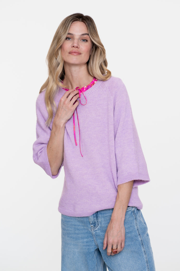 Geisha Damenpullover mit 3/4 weiten Ärmeln