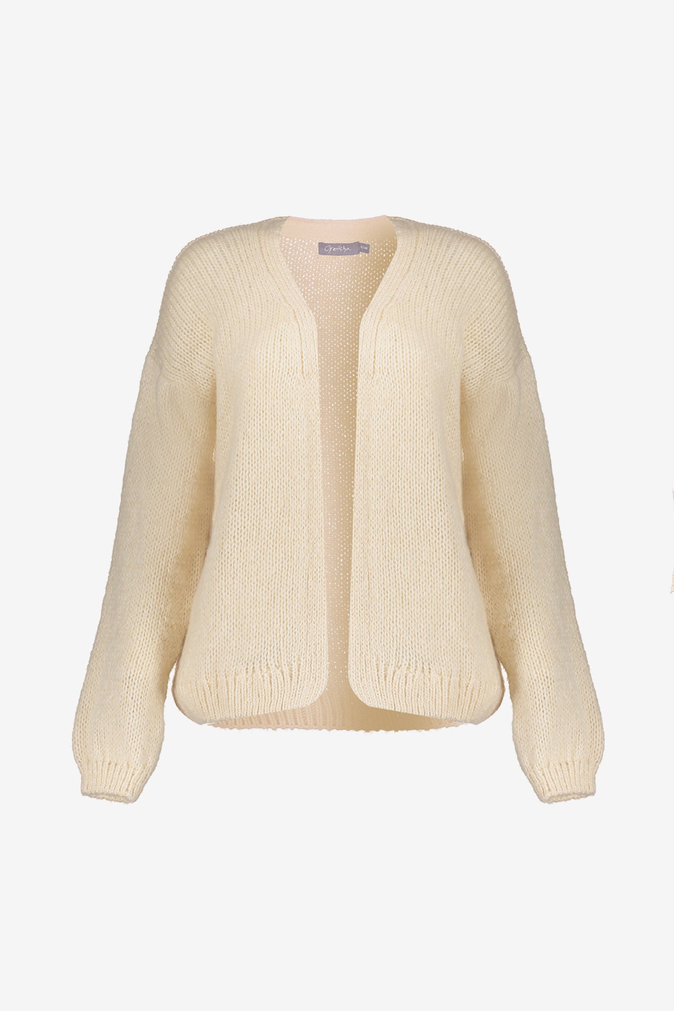 Geisha Damen-Basic-Strickjacke in Unifarbe