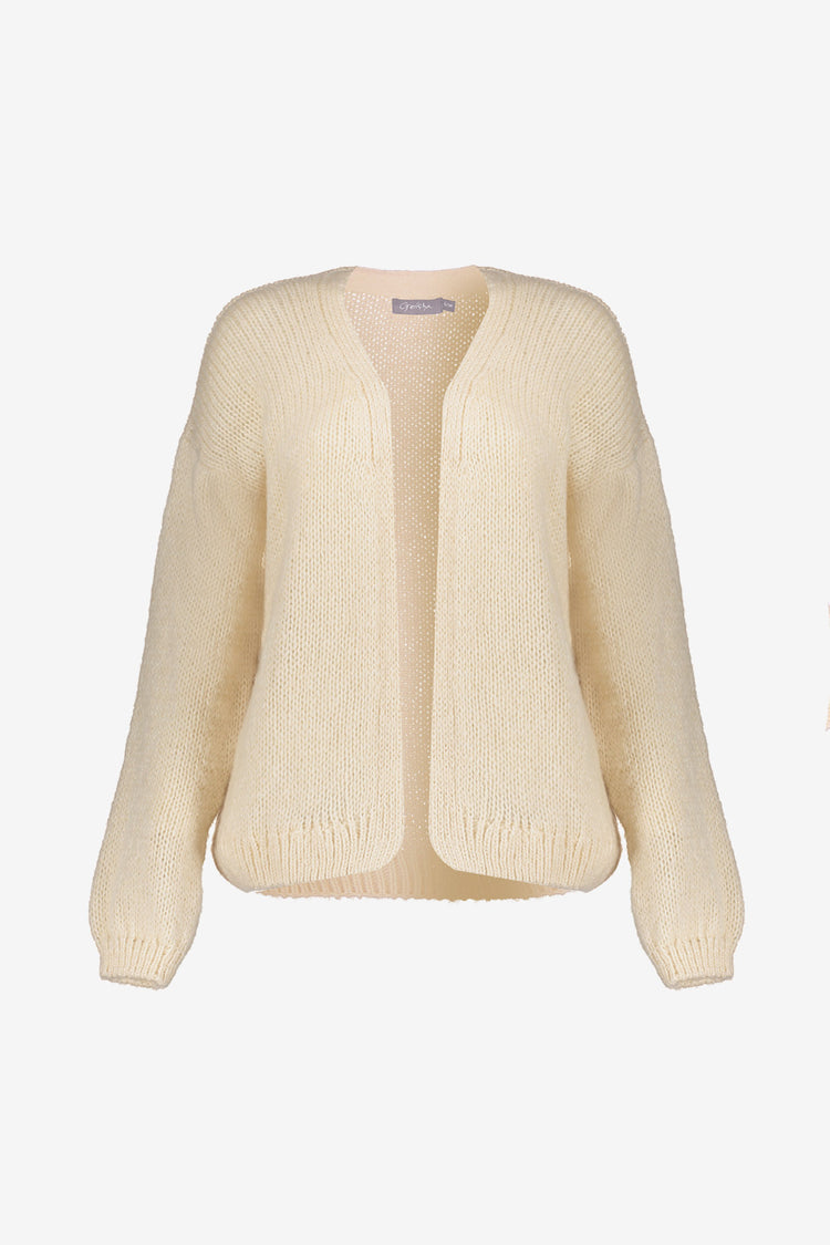 Geisha Damen-Basic-Strickjacke in Unifarbe