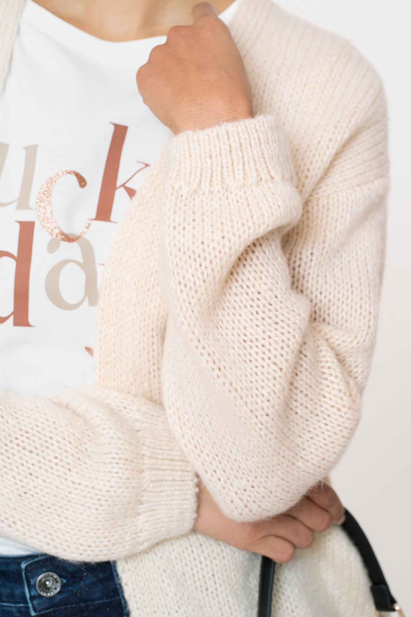 Geisha Damen-Basic-Strickjacke in Unifarbe