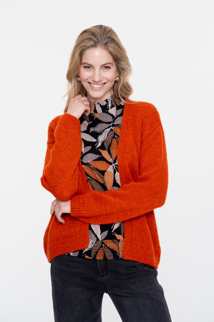 Geisha Damen-Basic-Strickjacke