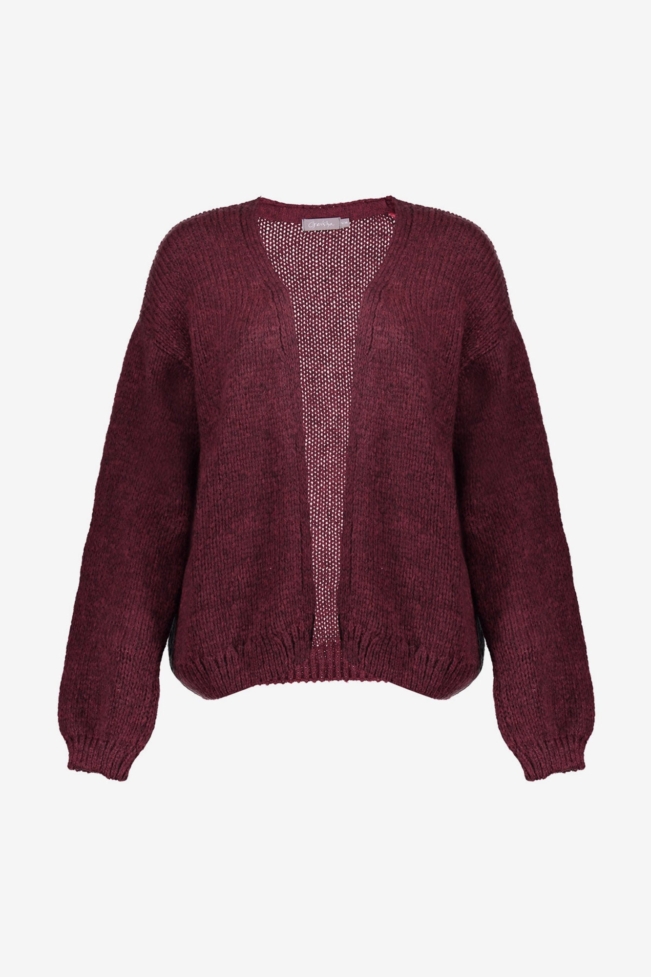 Geisha Damen-Basic-Strickjacke in Unifarbe