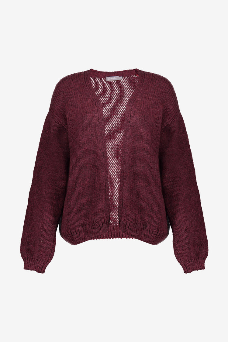 Geisha Damen-Basic-Strickjacke in Unifarbe