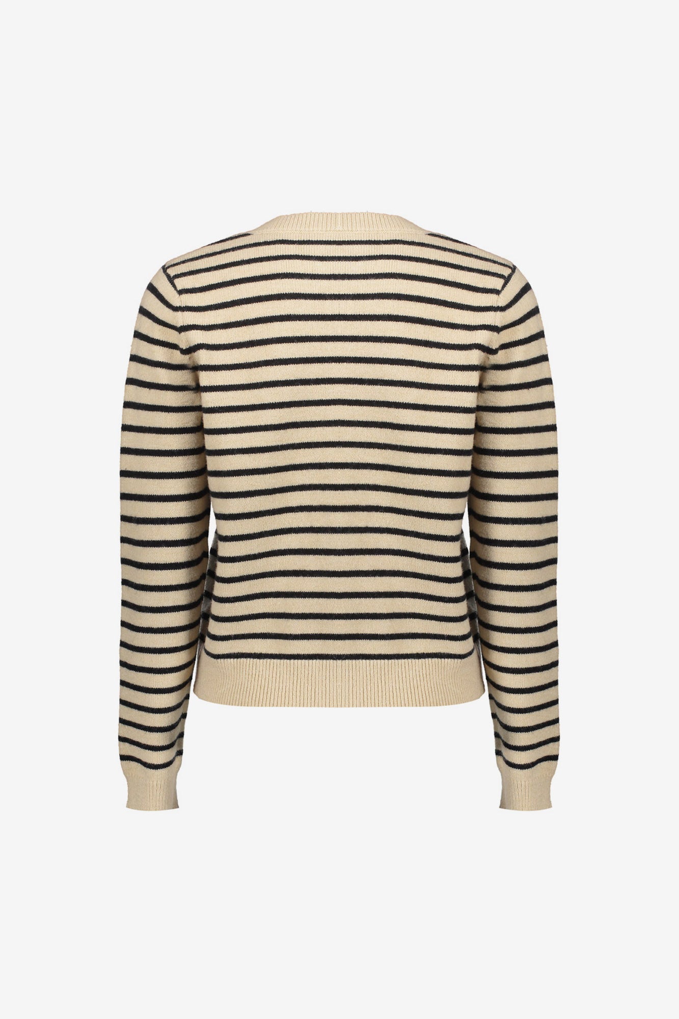 Geisha Damen-klassische Strickjacke mit Streifen und goldfarbenen Knöpfen