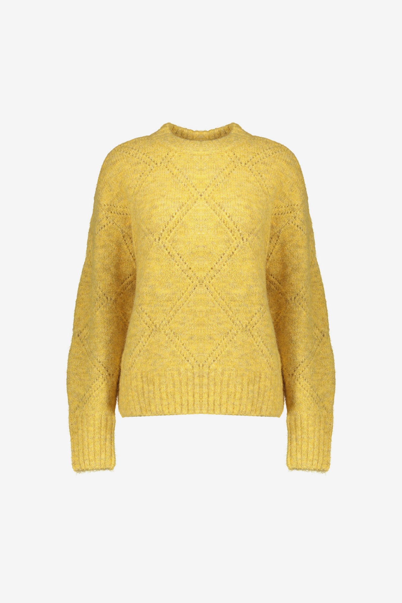 Geisha Damen-Ajour-Pullover mit Karomuster