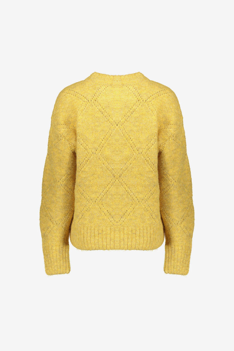Geisha Damen-Ajour-Pullover mit Karomuster