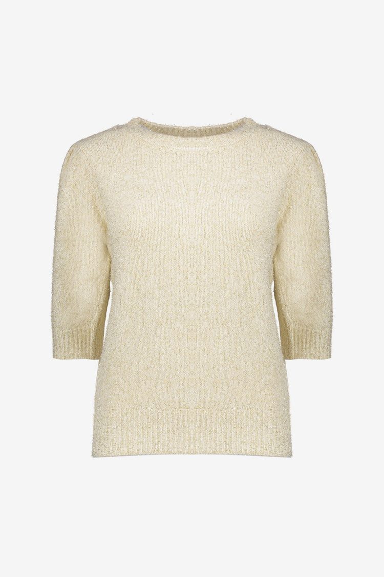 Geisha Damenstrickpullover mit 3/4-Ärmeln und Puffdetails