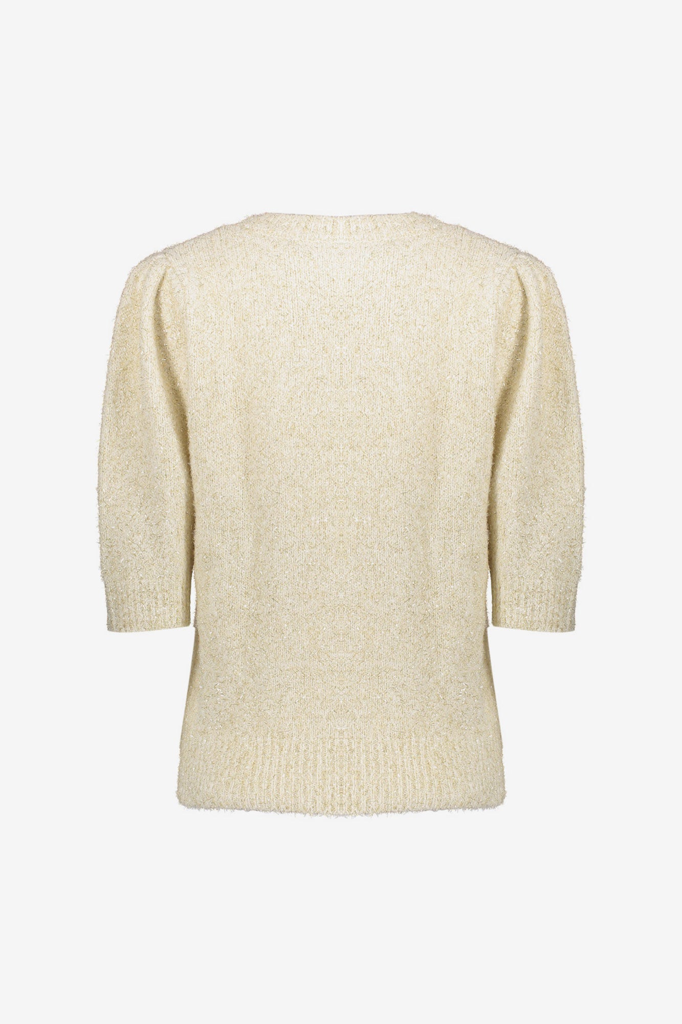 Geisha Damenstrickpullover mit 3/4-Ärmeln und Puffdetails